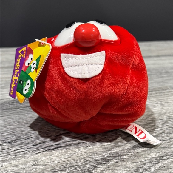 GUND | VeggieTales: Bob the Tomato (1998) - Vintage 4” Bean Bag Plush Toy - Picture 5 of 12